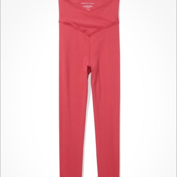 American Eagle Outfitters Pants - American Eagle Pink 7/8 Crossover Leggings